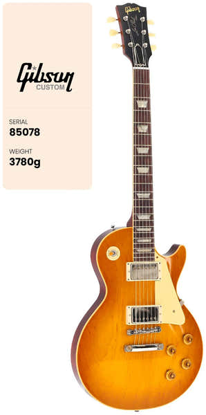 Gibson Custom Les Paul Standard 1958 Reissue VOS Lemon Burst CSHR