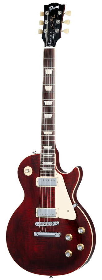 Les Paul Deluxe 70s bovenblad zonder tekening Wine Red Original