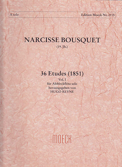Moeck Bousquet N. - 36 Etudes (1851) Vol. 1 - Flute A Bec Alto