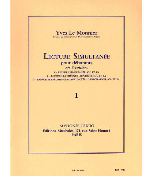 LE MONNIER YVES - LECTURE SIMULTANEE VOL.1