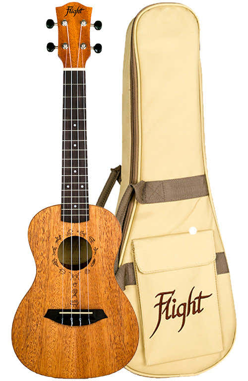 Flight: DUC373 Concert Ukulele - African Mahogany -