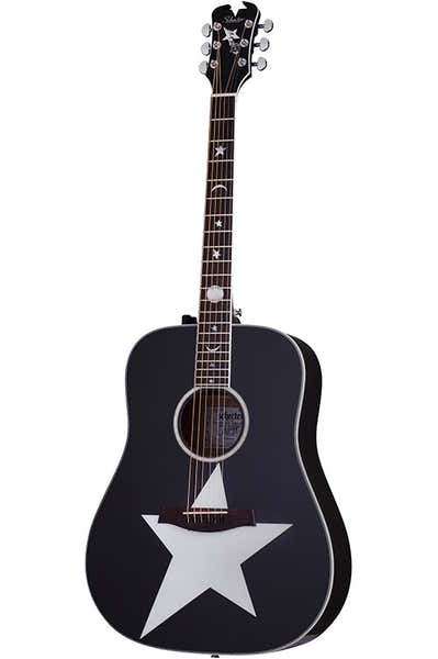 Schecter Rs-1000 Stage Robert Smith-signatuur Witte ster