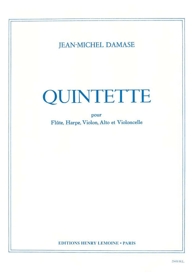 Damase Jean-Michel - Kwintet Op.2 - Fluit en Viool Altviool Cello