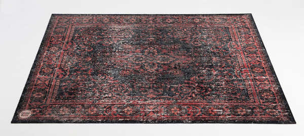 VPCLB-BLR Mat Vintage Persian Club Series 1.63 X 1.42M Antislip Zwart Rood