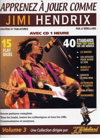 Jjrebillard Apprenez A Jouer Comme Jimi Hendrix + CD - Guitare