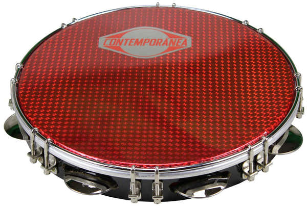 C-PF11-01BR - Pandeiro 11" Zwart - Rood vel - Refurbished