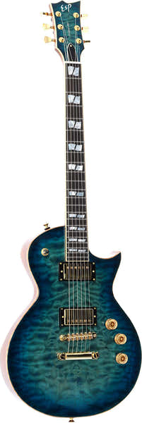ESP Eclipse USA QM Aqua Marine Sunburst Seymour Duncan Custom 14