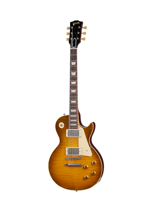 Les Paul Standard 1959 heruitgave zwaar verouderd Golden Poppy Burst CSHR