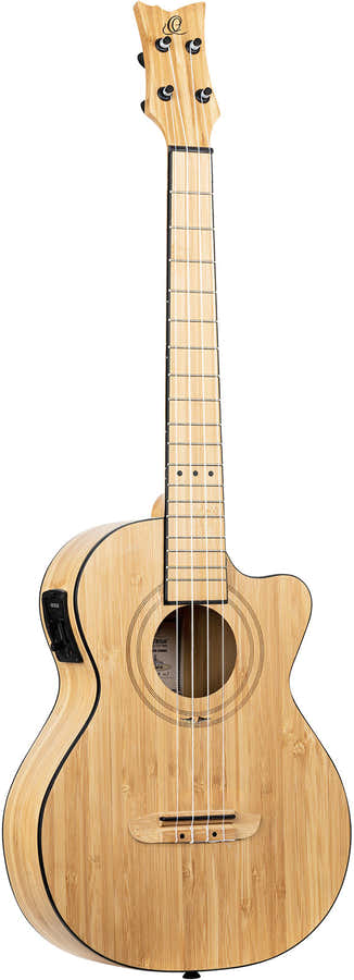 Bamboe-baritonukelele 4 + Pro-gigbag