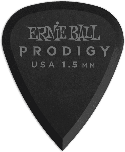 Ernie Ball Prodigy Plectrums Zakje Van 6 Zwart 1,5Mm
