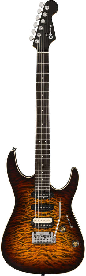 Pro-Mod Plus Dinky DK24 HSS 2PT EB QM Ebo Amberkleurig Tijgeroog