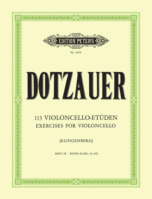 Dotzauer Friedrich - 113 Exercices Vol.3 (N°63-85) - Violoncelle