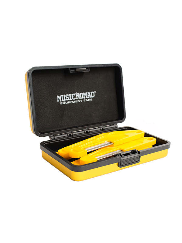 MN673 6 Diamantvijlen voor Bas Metalen Etui - Medium/Light-Snaren