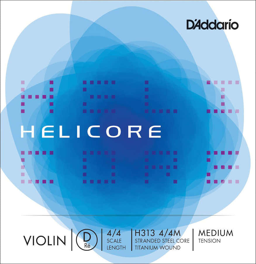 4/4 Helicore D-Snaar Medium/Met Titanium Omwonden
