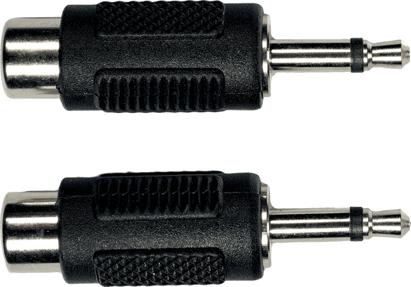 Yellow Cable AD16 FEMALE RCA TO MALE 1/8 PHONE JACK - 2 PCS