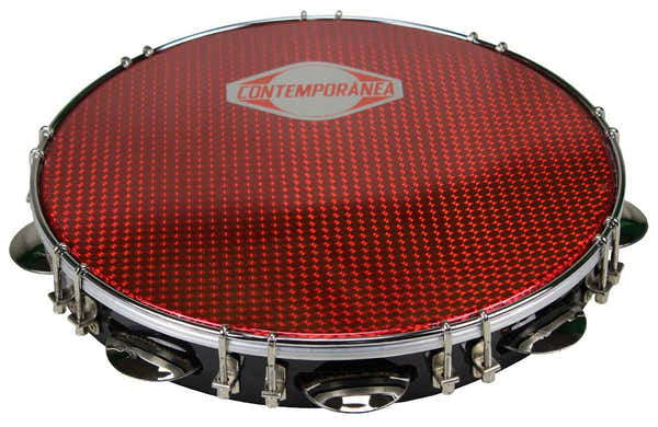 Contemporanea C-PF12-01BR - PANDEIRO 12" BLACK - SKIN RED - BSTOCK