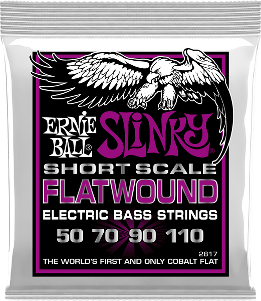 Ernie Ball 2817 POWER SLINKY FLATWOUND SHORT SCALE 55-110