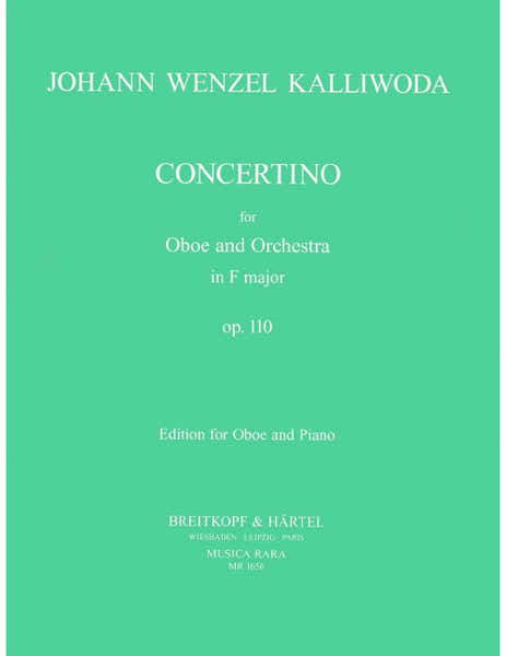 Edition Breitkopf Kalliwoda - Concertino F-dur Op. 110 - Hautbois et Piano