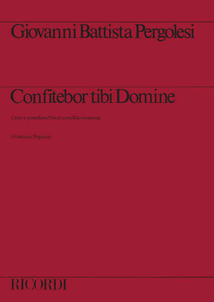 Pergolesi G.B. - Confitebor Tibi Domine - Chant et Piano