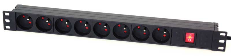 8-W VERLICHTINGSBOX 19" RACK