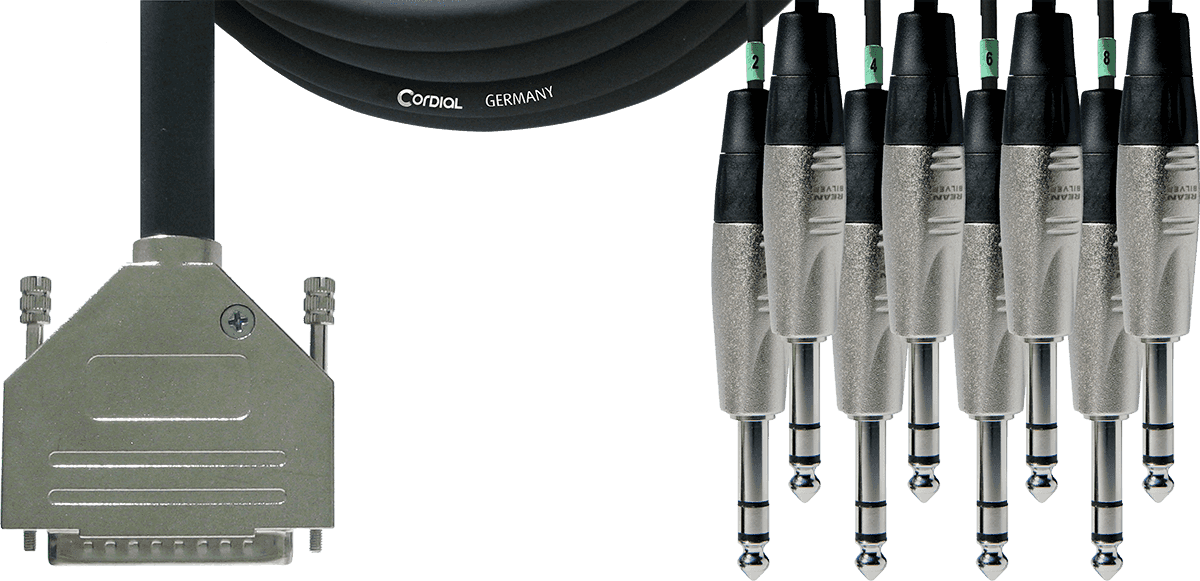 Interfacekabel SUB-D/8 Stereo Jack 3 M