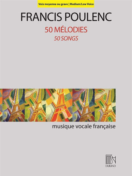 Edition Max Eschig Poulenc F. - 50 Melodies - Voix Moyenne et Grave