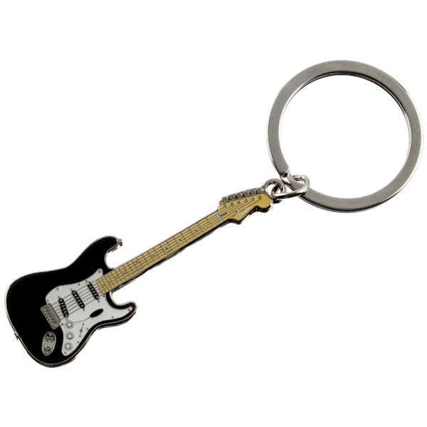 Fender Stratocaster-sleutelhanger zwart