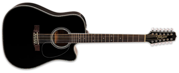 Takamine Ef381Dx Dreadnought 12 CW Black