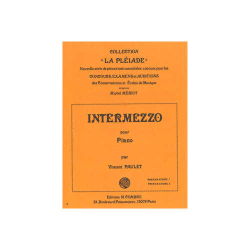 PAULET VINCENT - INTERMEZZO - PIANO