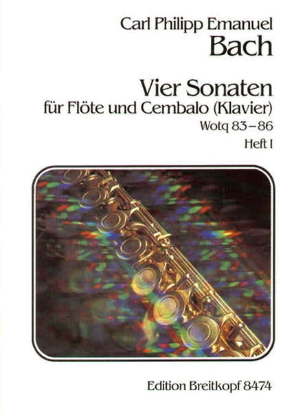 Edition Breitkopf C.P.E. - Vier Sonaten Heft 1 Wq 83,84 - Flute Clavecin