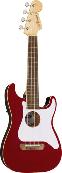 Fender Stratocaster Fullerton Uke WN Candy apple rood