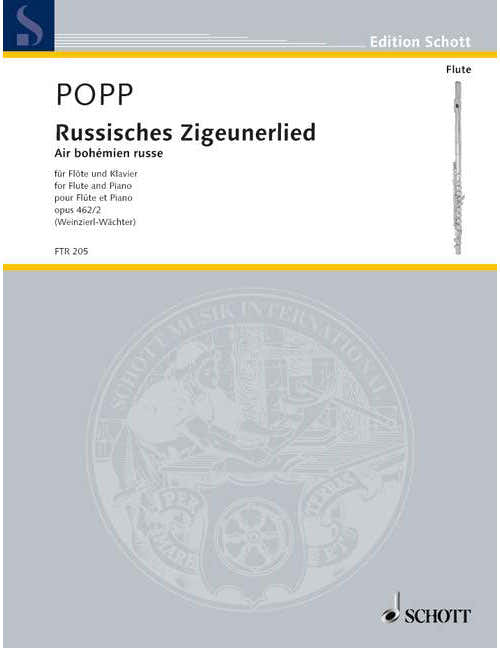 Popp - Air Bohémien Russe Op. 462/2 - Fluit en Piano