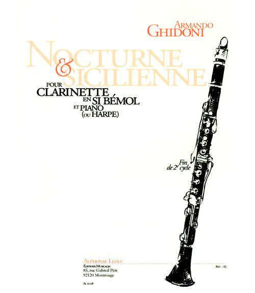 Ghidoni Armando - Nocturne & Sicilienne - Clarinette Sib & Piano