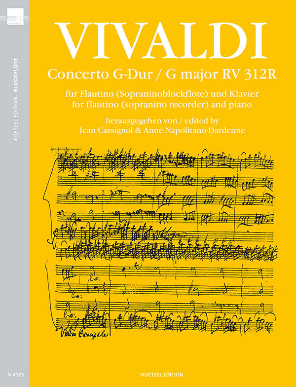 Vivaldi A. - Concert in G groot RV 312R - Flautino en piano