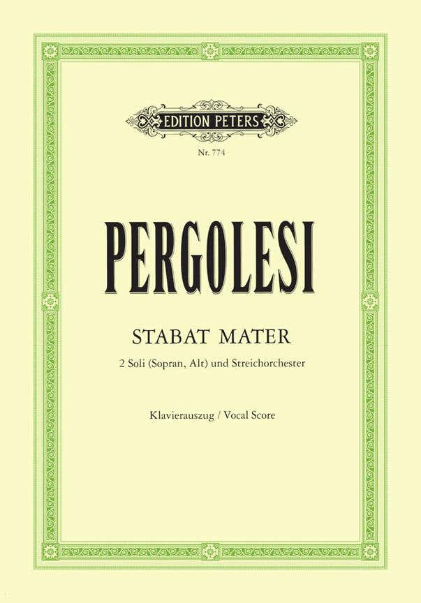 Pergolesi Giovanni Battista - Stabat Mater - Vocale partituur