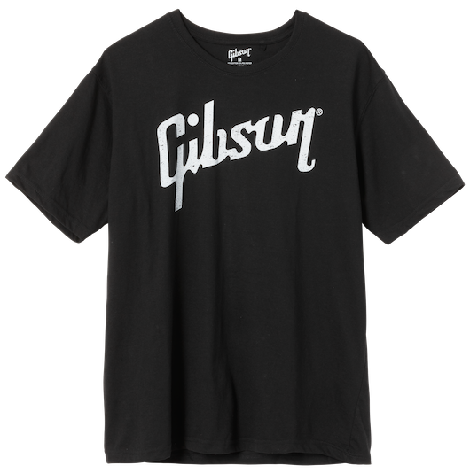 "L" Lifestyle T-shirt met verweerd Gibson-logo zwart