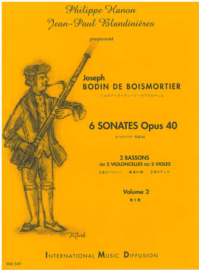 Boismortier - 6 Sonates Op 40 Vol 2 - 2 Bassons Ou 2 Cellos Ou 2 Violes