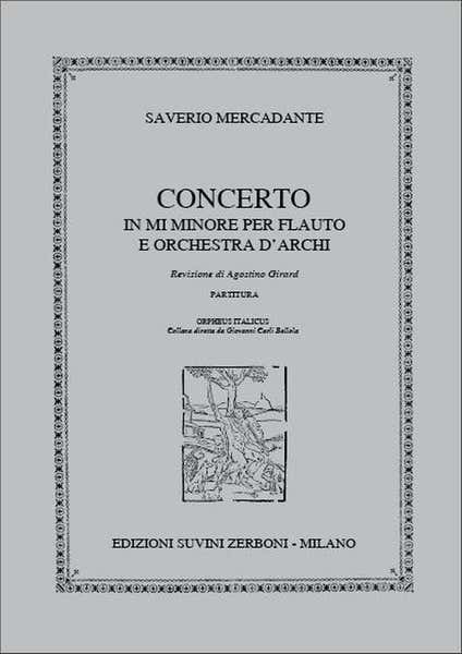 Zerboni Mercadante S. - Concerto E-moll Op.57 - Flute et Piano