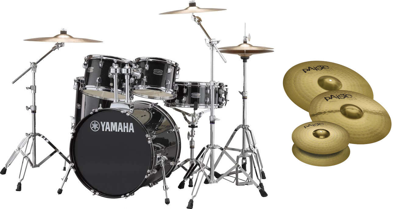 Rydeen 20 Zwarte glitter + HW680W + Paiste 101