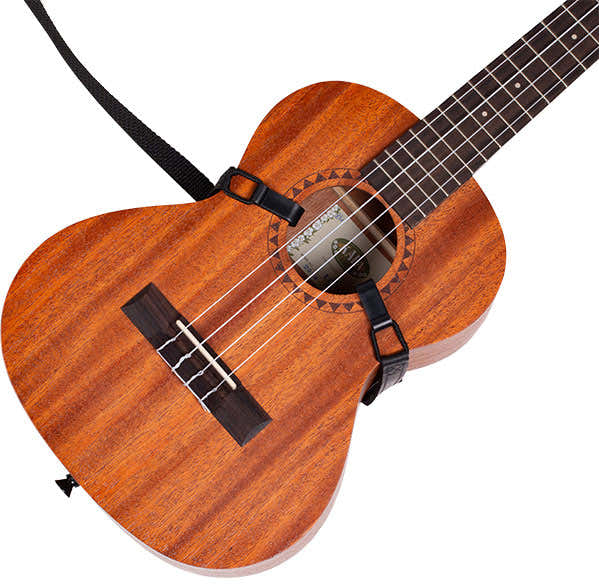 Riem Met Haken Voor Ukulele - Zwart