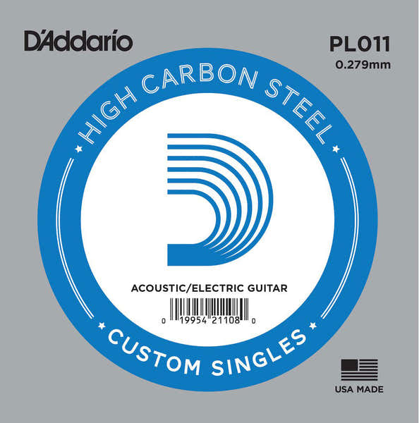 PL011 PLAIN STEEL GUITAR SINGLE STRING .011