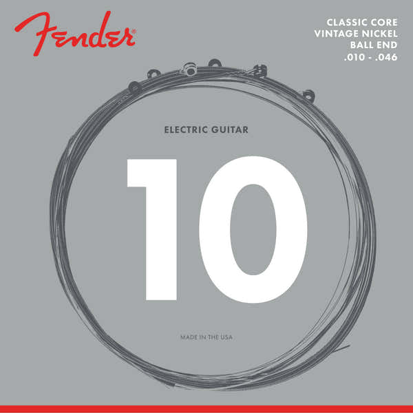 Fender CLASSIC CORE ELECTRIC GUITAR STRINGS 155R VINTAGE NICKEL BALL ENDS (.010-.046)