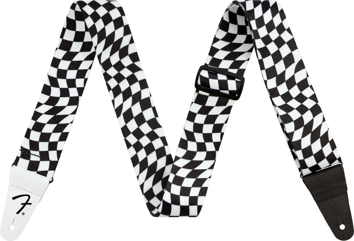 WAVY CHECKERBOARD POLYESTER STRAP