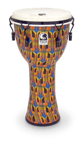 Toca DJEMBE FREESTYLE MECHANICALTUNED KENTE CLOTH 10'' SFDMX-10K