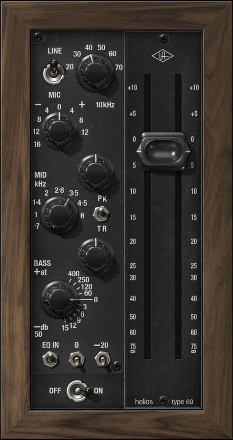 UAD Helios Type 69 Voorversterker en EQ collectie
