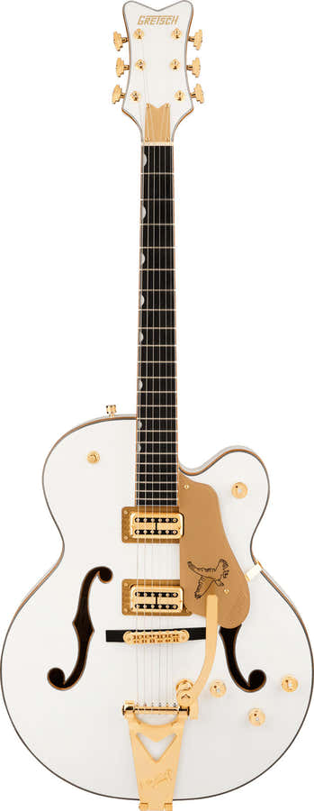 Synchromatic Falcon Hollowbody Single-Cut met Bigsby EBO Snowcrest Wit