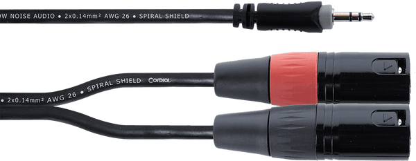 Cordial Y-Kabel Stereo-Mini-jack / 2 XLR-Stekkers 3 M