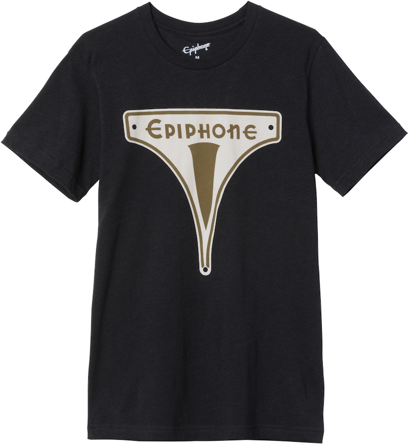 "M" Levensstijl Vintage T-shirt met embleem Zwart