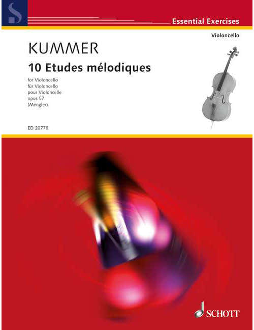 Kummer - 10 Etudes Mélodiques Op. 57 - Cello (cello 2 Ad Libitum)