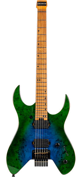 Spira Guitars S-500 Headless GBR Trans Green
